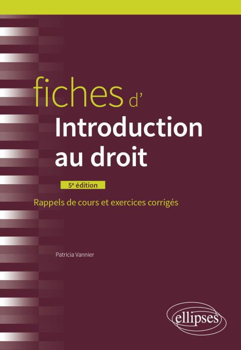 Kniha Fiches d'Introduction au droit Vannier