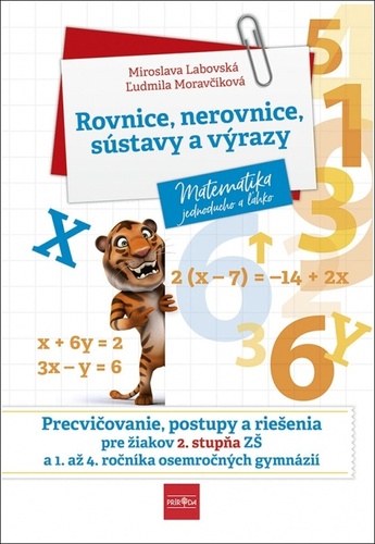 Kniha Rovnice, nerovnice, sústavy a výrazy Ľudmila Moravčíková Miroslava