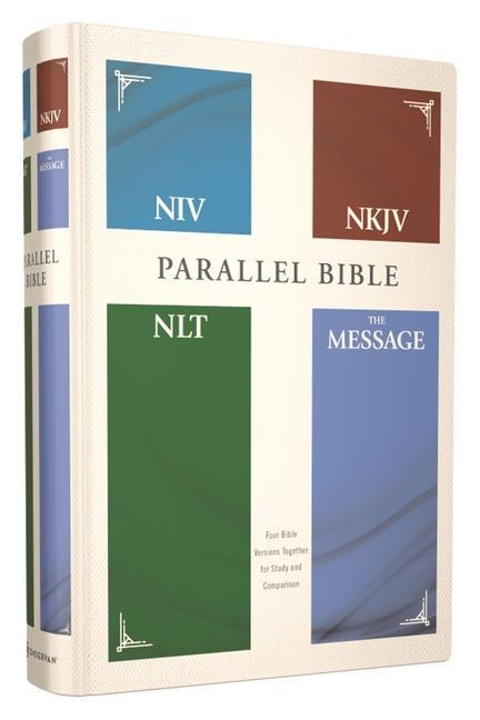 Book NIV, NKJV, NLT, The Message, (Contemporary Comparative) Parallel Bible, Hardcover 
