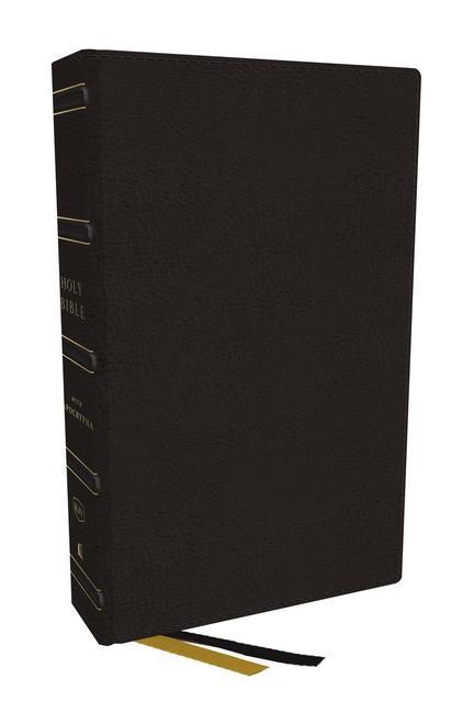 Kniha Kjv, Center-Column Reference Bible with Apocrypha Genuine Leather, Black, 73,000 Cross-References, Red Letter, Comfort Print: King James Version 