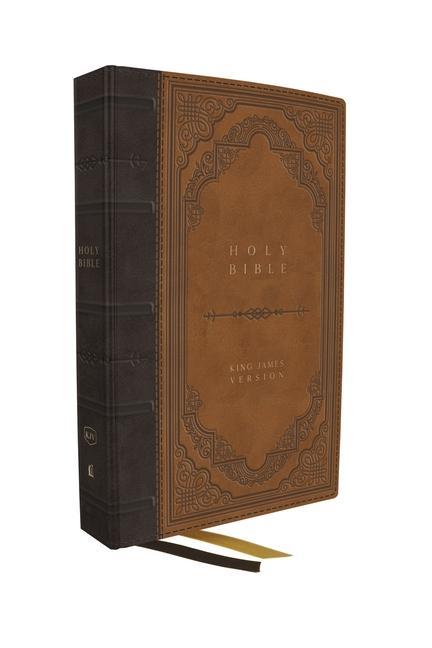 Книга KJV Bible, Giant Print Thinline Bible, Vintage Series, Leathersoft, Brown, Red Letter, Comfort Print: King James Version Nelson
