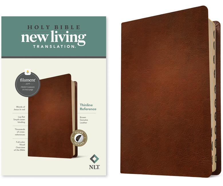 Könyv NLT Thinline Reference Bible, Filament Enabled Edition (Red Letter, Genuine Leather, Brown, Indexed) 