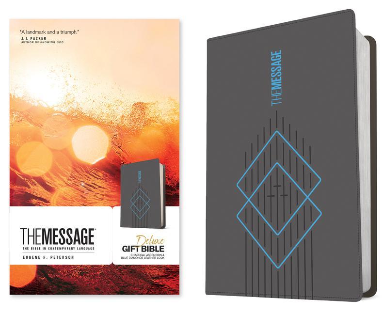 Kniha The Message Deluxe Gift Bible (Leather-Look, Charcoal Ascension and Blue Diamonds): The Bible in Contemporary Language 