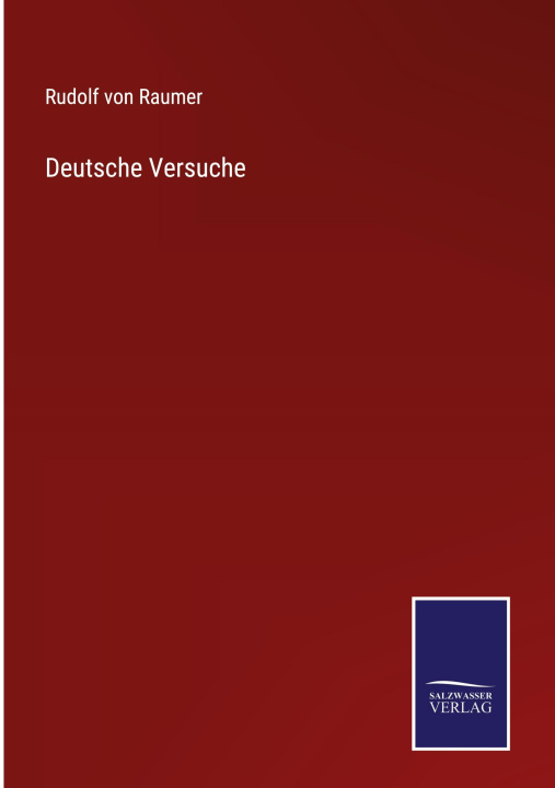 Knjiga Deutsche Versuche Rudolf von Raumer