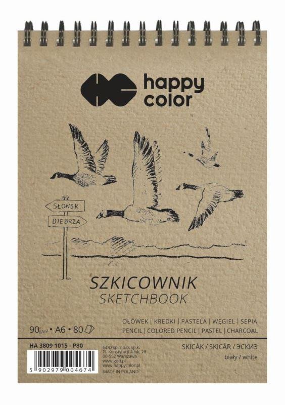 Kniha Happy Color Skicák se spirálou - Ptáci A6 