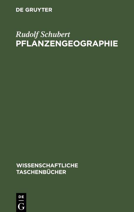 Buch Pflanzengeographie Rudolf Schubert