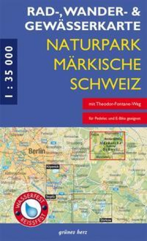 Materiale tipărite Rad-, Wander- und Gewässerkarte Naturpark Märkische Schweiz 