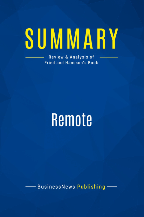 Knjiga Summary: Remote 