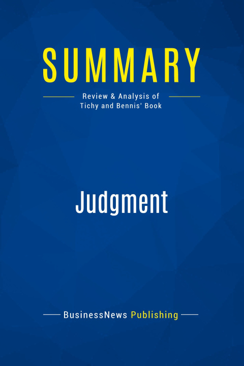 Knjiga Summary: Judgment 