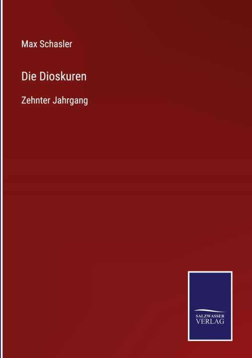 Knjiga Dioskuren Max Schasler