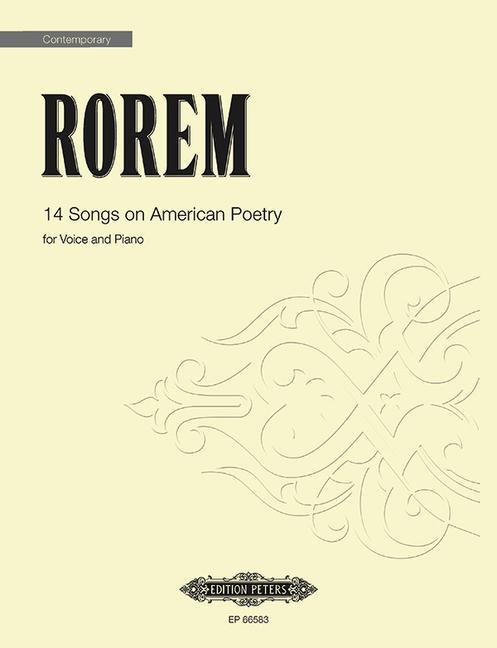 Carte 14 Songs on American Poetry for Voice and Piano: Sheet 