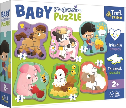 Hra/Hračka Baby puzzle Farma 6v1 