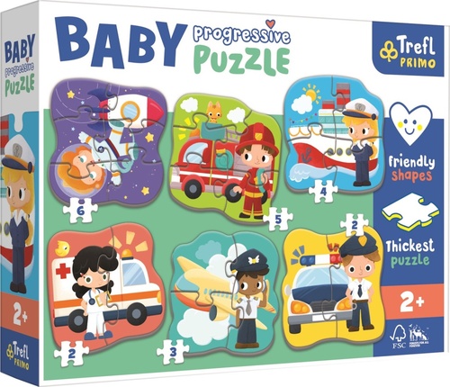 Igra/Igračka Baby puzzle Povolání a vozidla 6v1 