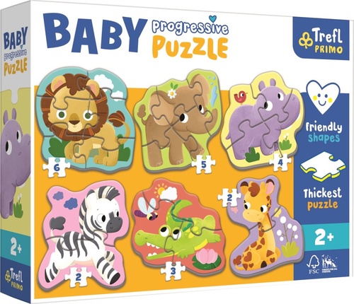 Hra/Hračka Baby puzzle Safari 6v1 