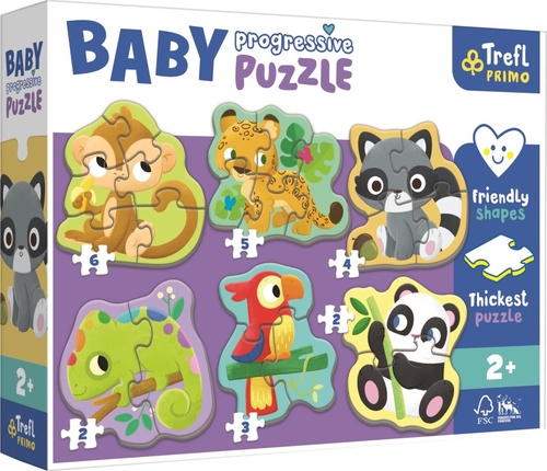 Joc / Jucărie Baby puzzle V lese 6v1 