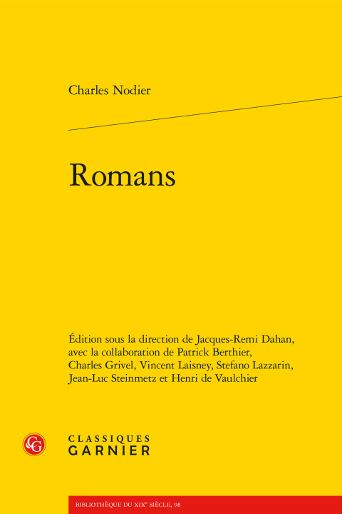 Knjiga Romans Nodier charles