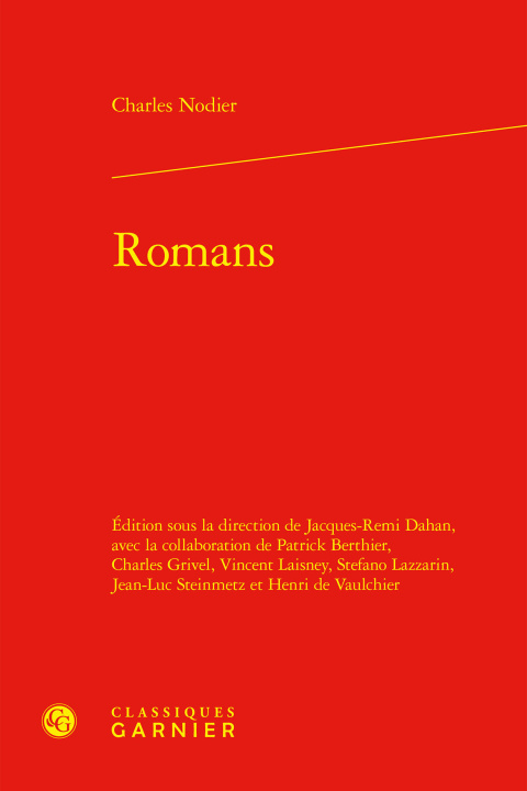 Book Romans Nodier charles