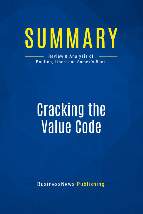 Knjiga Summary: Cracking the Value Code 