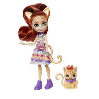 Game/Toy Enchantimals Tarla Tabby & Cuddler Puppe 