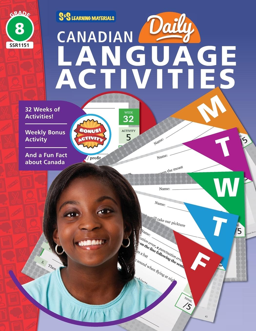 Knjiga Canadian Daily Language Activities Grade 8 Eleanor M Summers