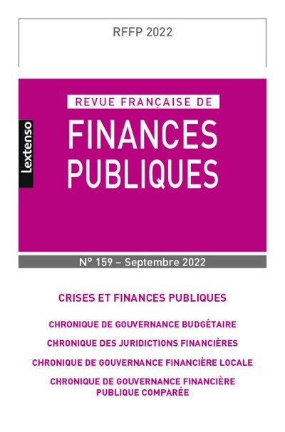 Книга Revue Française de Finances Publiques  N°159-2022 