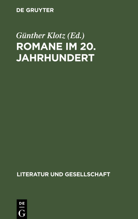 Book Romane im 20. Jahrhundert 