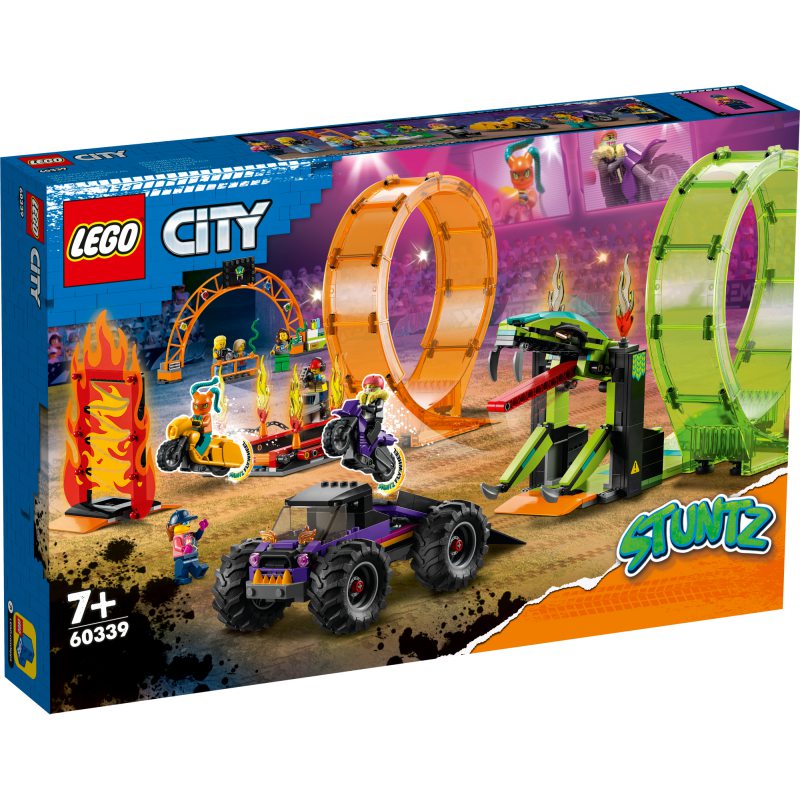 Knjiga LEGO City. Arena kaskaderska z podwójną pętlą 60339 