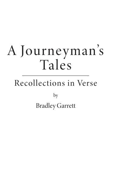 Book A Journeyman's Tale Bradley Garrett