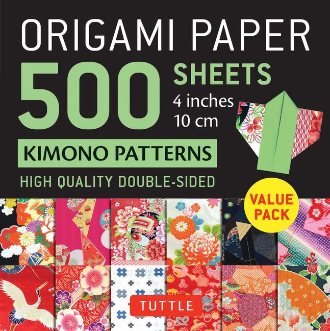 Naptár/Határidőnapló Origami Paper 500 sheets Kimono Patterns  4" (10 cm) 
