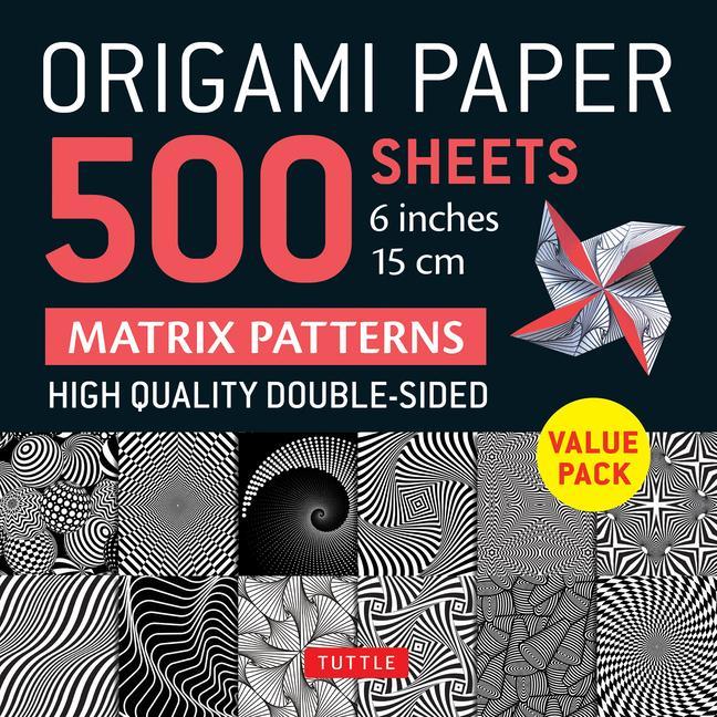 Naptár/Határidőnapló Origami Paper 500 sheets Matrix Patterns 6" (15 cm) 