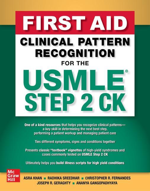 Kniha First Aid Clinical Pattern Recognition for the USMLE Step 2 CK Radhika Sreedhar