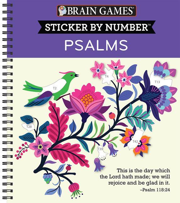 Carte Brain Games - Sticker by Number: Psalms New Seasons