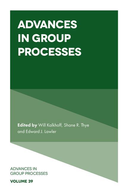 Boek Advances in Group Processes Will Kalkhoff