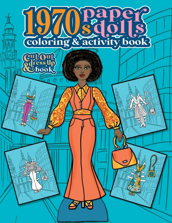 Książka 1970s Paper Dolls Coloring and Activity Book Anna Nadler