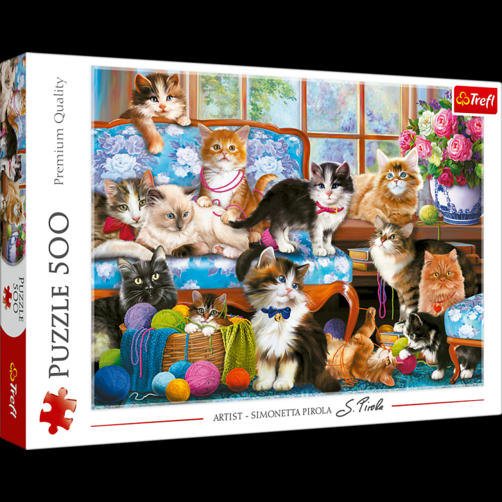 Gra/Zabawka Puzzle Kočičí rodinka 500 dílků 
