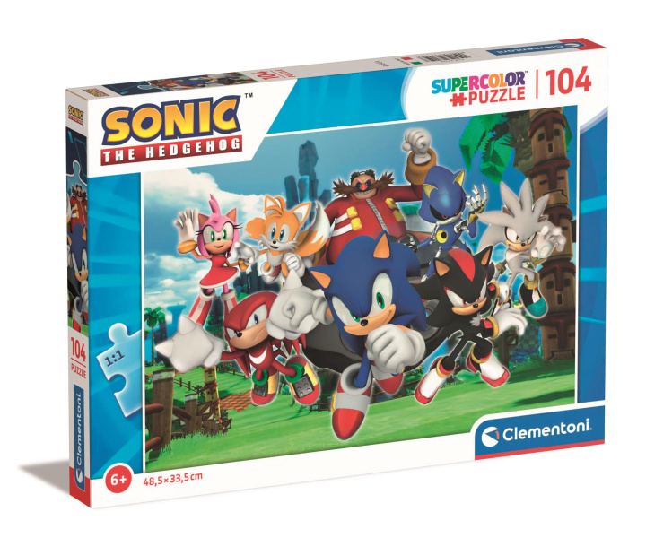 Joc / Jucărie Puzzle 104 super kolor Sonic 27159 Clementoni