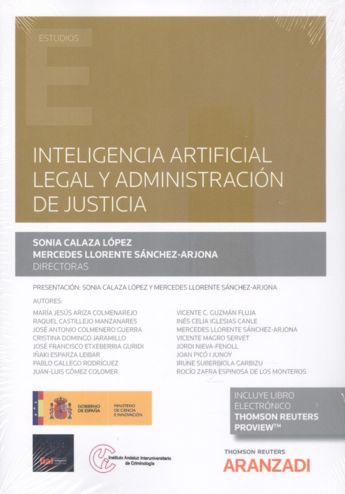 Carte INTELIGENCIA ARTIFICIAL LEGAL Y ADMINISTRACION DE JUSTICIA SONIA CALAZA