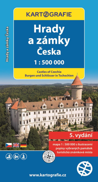 Tiskovina Hrady a zámky Česka 1:500 000 
