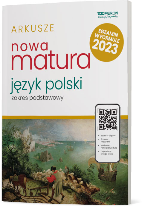 Book Nowa matura 2023 Język polski arkusze maturalne zakres podstawowy Aleksandra Marzec