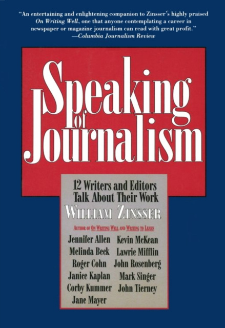 E-kniha Speaking of Journalism William Zinsser