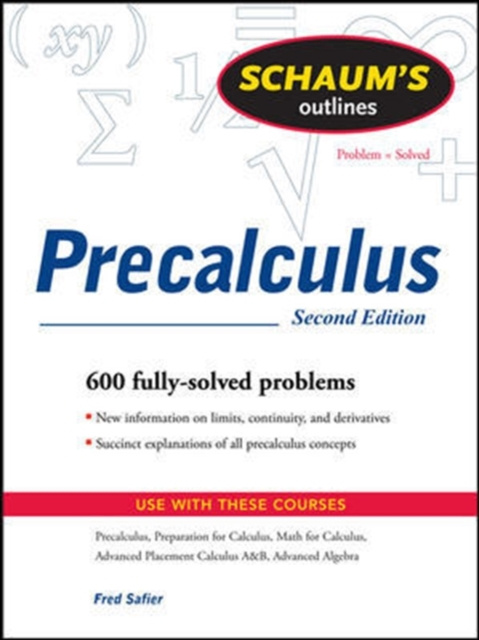E-kniha Schaum's Outline of PreCalculus, 2nd Ed. Fred Safier