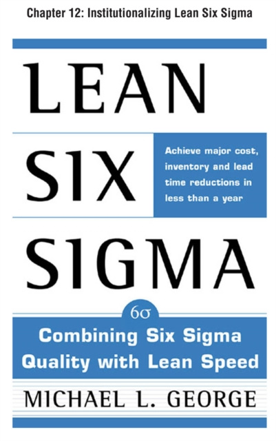 E-kniha Lean Six Sigma, Chapter 12 Michael George