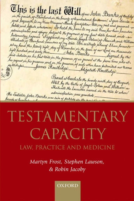 E-kniha Testamentary Capacity Martyn Frost