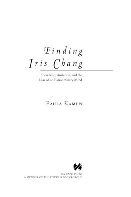 E-kniha Finding Iris Chang Paula Kamen