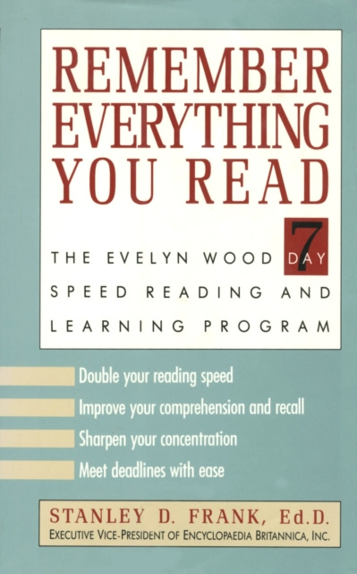 E-book Remember Everything You Read Dr. Stanley D. Frank