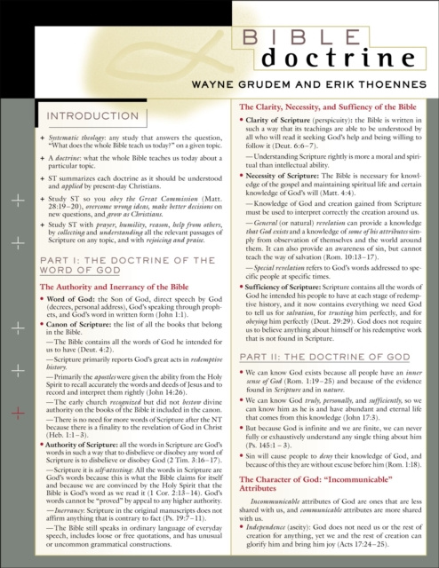 E-Book Bible Doctrine Laminated Sheet Wayne A. Grudem