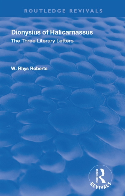 E-book Three Literary Letters W. Rhys Roberts