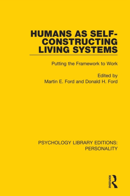 E-book Humans as Self-Constructing Living Systems Martin E. Ford