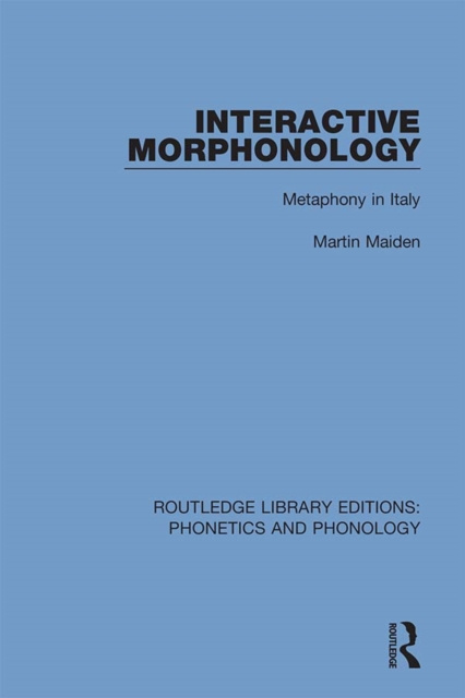 E-book Interactive Morphonology Martin Maiden