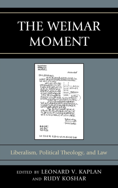 E-knjiga Weimar Moment Leonard V. Kaplan